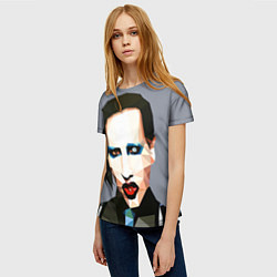 Футболка женская Mаrilyn Manson Art, цвет: 3D-принт — фото 2