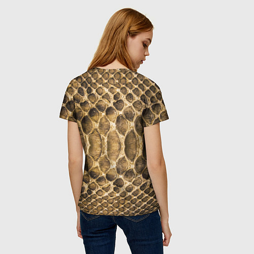 Женская футболка Змеиная кожа / 3D-принт – фото 4