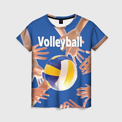 Женская футболка Волейбол играют все