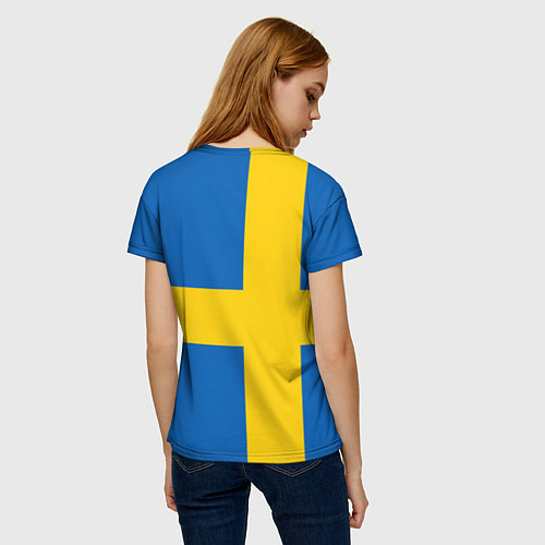 Женская футболка Швеция / 3D-принт – фото 4