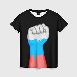 Женская футболка Русский кулак