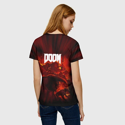 Женская футболка DOOM: 2016 / 3D-принт – фото 4