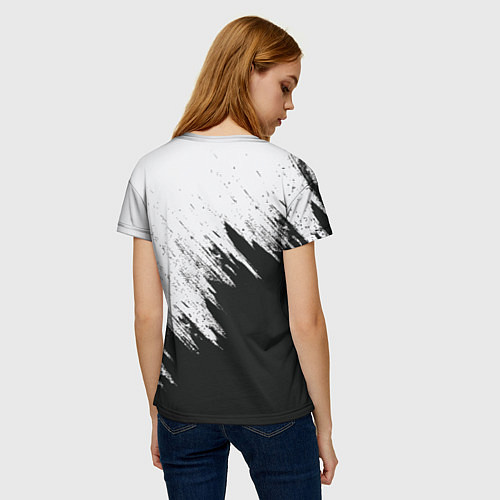 Женская футболка Черно-белый разрыв / 3D-принт – фото 4
