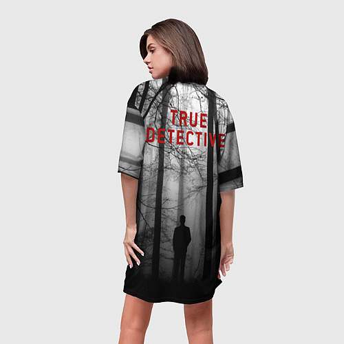 Женская длинная футболка True Detective: Blackwood / 3D-принт – фото 4