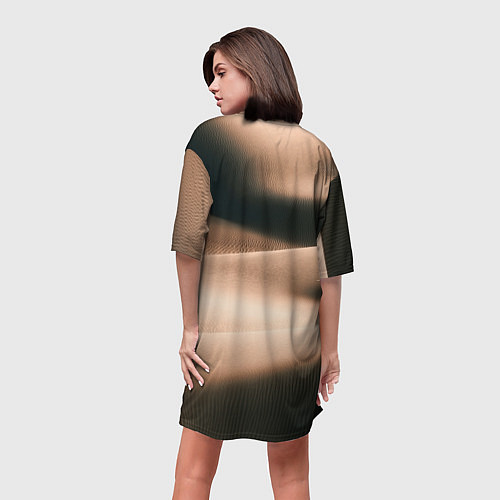 Женская длинная футболка Барханы / 3D-принт – фото 4