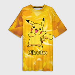 Женская длинная футболка Pikachu