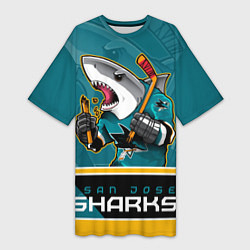 Женская длинная футболка San Jose Sharks