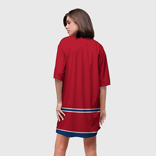 Женская длинная футболка Washington Capitals / 3D-принт – фото 4