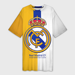 Футболка женская длинная Real Madrid CF, цвет: 3D-принт