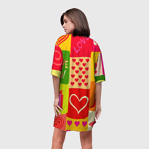 Женская длинная футболка Осенний паттерн / 3D-принт – фото 4