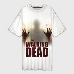 Футболка женская длинная Walking Dead Shadow, цвет: 3D-принт