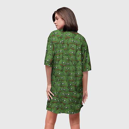 Женская длинная футболка Грустные лягушки / 3D-принт – фото 4