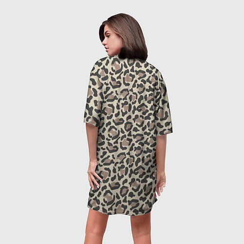 Женская длинная футболка Шкура леопарда / 3D-принт – фото 4