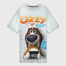 Футболка женская длинная Ozzy Dog, цвет: 3D-принт