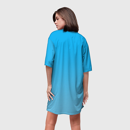 Женская длинная футболка Задумчивый Барт / 3D-принт – фото 4