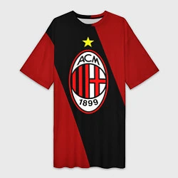 Женская длинная футболка Milan FC: Red Collection