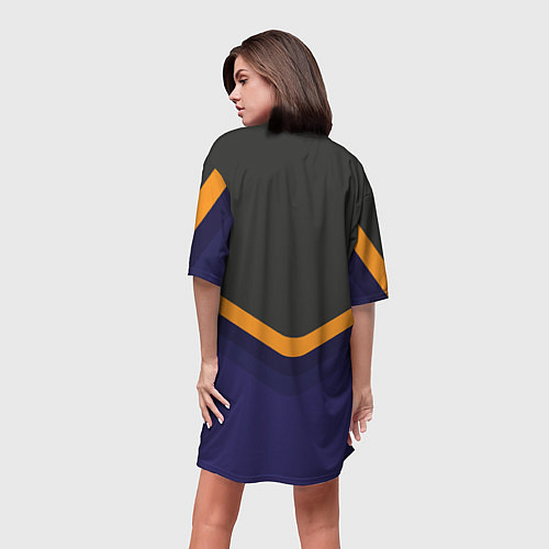 Женская длинная футболка Digital Chaos Uniform / 3D-принт – фото 4