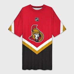Футболка женская длинная NHL: Ottawa Senators, цвет: 3D-принт