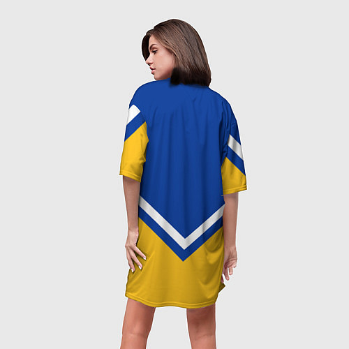 Женская длинная футболка NHL: St. Louis Blues / 3D-принт – фото 4