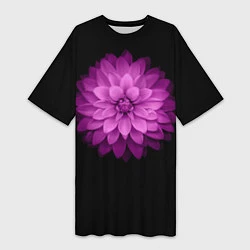 Женская длинная футболка Violet Flower