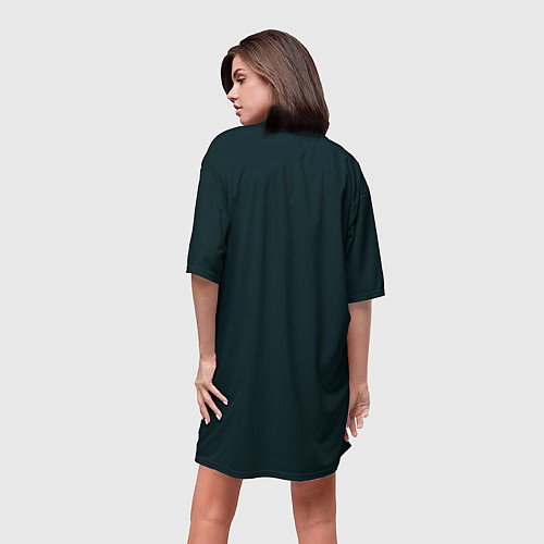 Женская длинная футболка Green Life / 3D-принт – фото 4