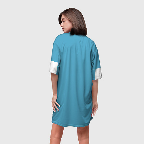 Женская длинная футболка Коржик качок / 3D-принт – фото 4