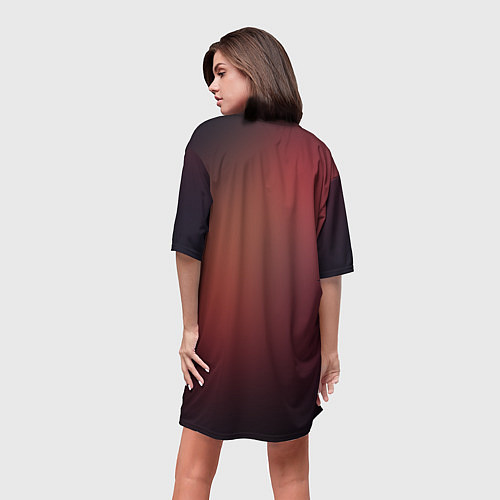 Женская длинная футболка Red / 3D-принт – фото 4
