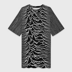 Футболка женская длинная Joy Division: Unknown Pleasures, цвет: 3D-принт