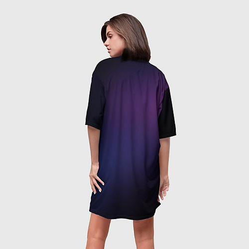 Женская длинная футболка Malzahar / 3D-принт – фото 4