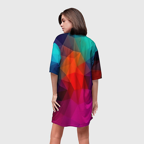 Женская длинная футболка Abstraction / 3D-принт – фото 4
