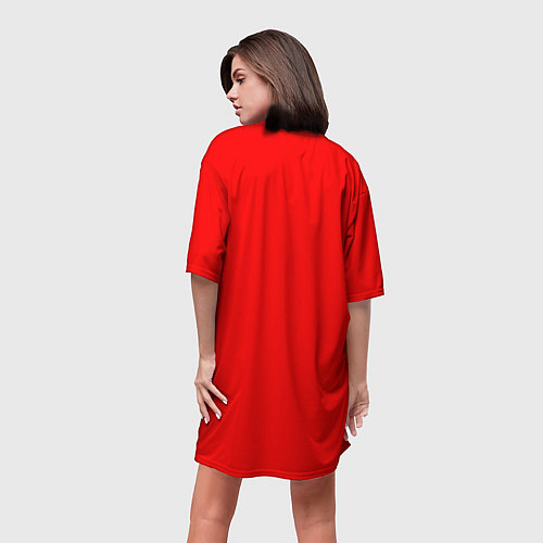 Женская длинная футболка Серп и молот / 3D-принт – фото 4