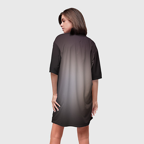 Женская длинная футболка Улыбка песика / 3D-принт – фото 4