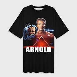 Футболка женская длинная Iron Arnold, цвет: 3D-принт