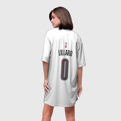 Женская длинная футболка Portland Trail Blazers 0 / 3D-принт – фото 4