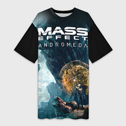 Футболка женская длинная Mass Effect: Andromeda, цвет: 3D-принт
