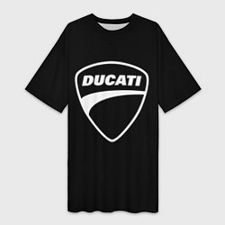 Футболка женская длинная Ducati, цвет: 3D-принт