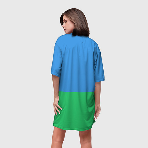 Женская длинная футболка Слава ВДВ / 3D-принт – фото 4