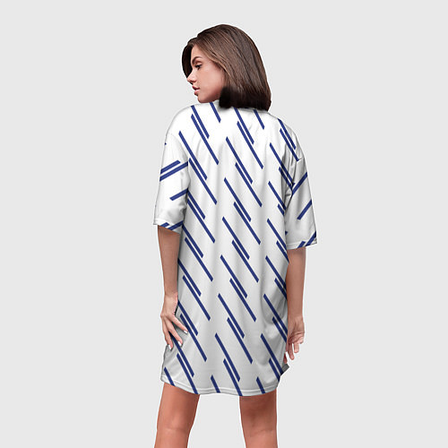 Женская длинная футболка Мопсики под зонтом / 3D-принт – фото 4