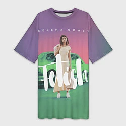 Женская длинная футболка Selena Gomez: Green Fetish