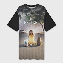 Женская длинная футболка Selena Gomez: Street Fetish