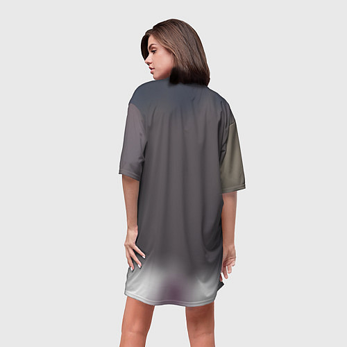 Женская длинная футболка Bones Rap / 3D-принт – фото 4