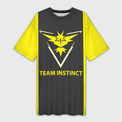 Футболка женская длинная Team instinct, цвет: 3D-принт