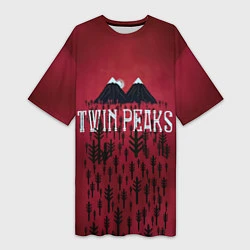 Женская длинная футболка Twin Peaks Wood