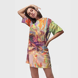 Футболка женская длинная Моя геройская академия, цвет: 3D-принт — фото 2