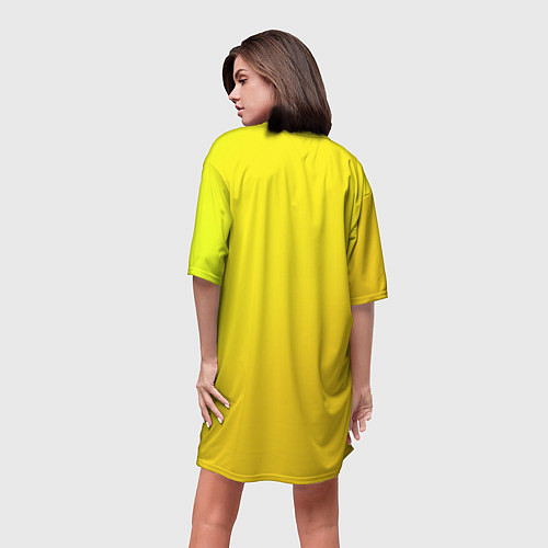 Женская длинная футболка Just Banana (Yellow) / 3D-принт – фото 4