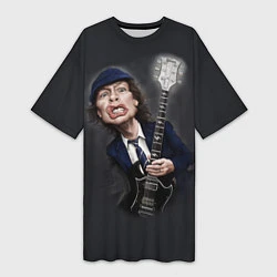 Женская длинная футболка AC/DC: Guitarist