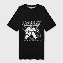 Женская длинная футболка Hockey Championship