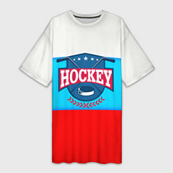 Женская длинная футболка Hockey Russia