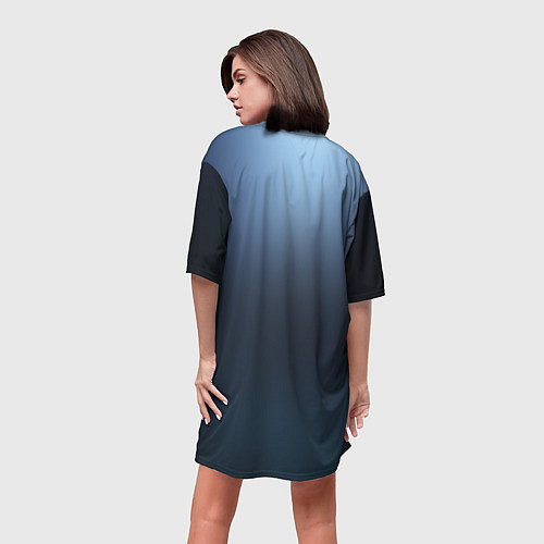 Женская длинная футболка Back / 3D-принт – фото 4