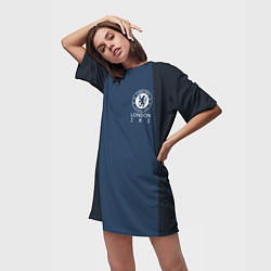 Футболка женская длинная Chelsea FC: London SW6, цвет: 3D-принт — фото 2